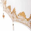 vidaXL Parasol balinais avec base Cr&egrave;me 185 x 185 x 260 cm