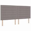 vidaXL Lit &agrave; ressorts avec matelas Taupe 200 x 200 cm tissu