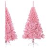 vidaXL Demi sapin de No&euml;l artificiel avec support Rose 150 cm PVC