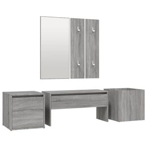 vidaXL Ensemble de meubles de couloir Sonoma gris Bois d'ing&eacute;nierie