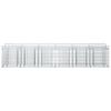 vidaXL Lit sur&eacute;lev&eacute; gabion 2 pcs Argent&eacute; 300 x 50 x 60 cm