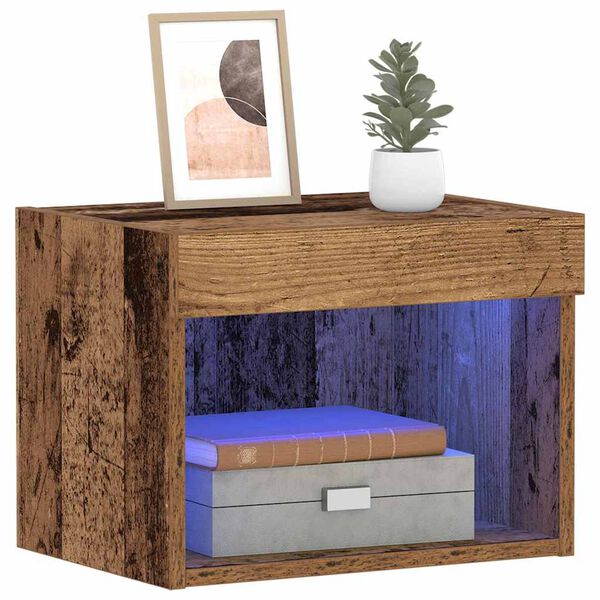 vidaXL Ensemble meuble TV avec LED Bois ancien 40 x 30 x 30 cm