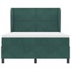 vidaXL Lit &agrave; ressorts avec matelas Vert fonc&eacute; 190 x 140 cm Polyester