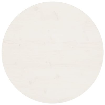 vidaXL Dessus de table Blanc Ø70x2,5 cm Bois de pin massif