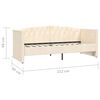 vidaXL Lit avec matelas et USB Cr&egrave;me Velours 90x200 cm