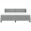 vidaXL Lit &agrave; ressorts avec matelas Gris clair 180 x 200 cm tissu