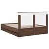 vidaXL Cadre de lit Ch&ecirc;ne brun 150 x 200 cm Bois Ing&eacute;nierie