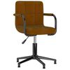 vidaXL Chaises pivotantes &agrave; manger lot de 2 marron velours