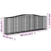 vidaXL Paniers &agrave; gabions arqu&eacute;s 25 pcs 400x50x120/140 cm Fer galvanis&eacute;