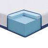 vidaXL Matelas Blanc et Bleu 160 x 200 cm Tissu jacquard