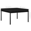 vidaXL Salon de jardin 3 pcs avec coussins Noir PVC