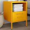 vidaXL Table de chevet jaune moutarde 36x39x50,5 cm acier