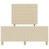 vidaXL Cadre de lit avec t&ecirc;te de lit Cr&egrave;me 140 x 190 cm tissu