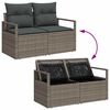 vidaXL Ensemble de canapé de jardin avec coussin 10 pcs Gris polyrotin