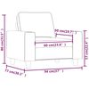 vidaXL Fauteuil Marron 60 cm Tissu