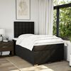 vidaXL Sommier &agrave; lattes de lit avec matelas Noir 120x200 cm Tissu