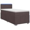 vidaXL Lit boxspring avec matelas Marron fonc&eacute; 90 x 200 cm Tissu
