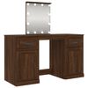 vidaXL Coiffeuse avec LED ch&ecirc;ne marron 130x50x132,5 cm