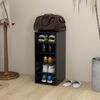 vidaXL Armoire &agrave; chaussures Noir 31,5x35x70 cm Agglom&eacute;r&eacute;