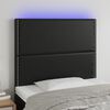 vidaXL T&ecirc;te de lit &agrave; LED Noir 80x5x118/128 cm Similicuir