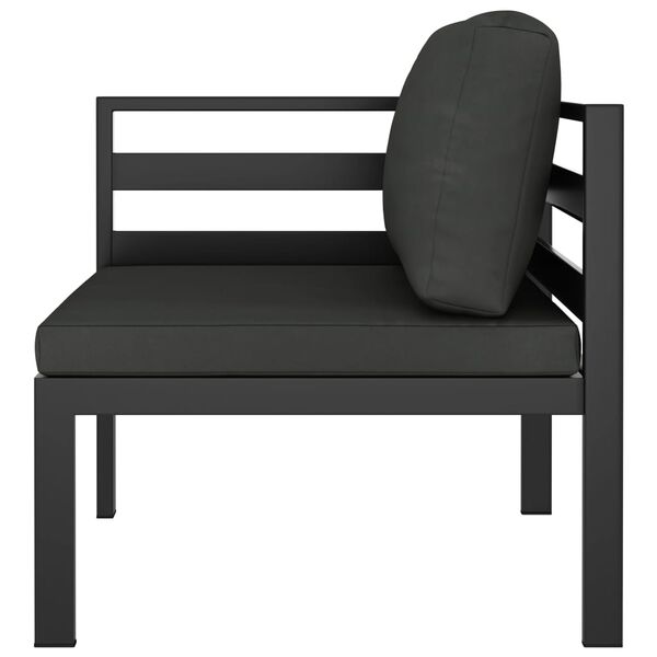 vidaXL Salon de jardin 8 pcs avec coussins Aluminium Anthracite