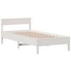 vidaXL Cadre de lit sans matelas blanc 90x190 cm bois de pin massif