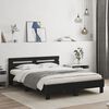 vidaXL Cadre de lit sans matelas noir 140x190 cm