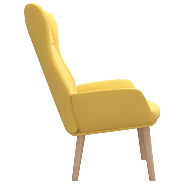 vidaXL Chaise de relaxation Jaune moutarde Tissu