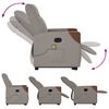 vidaXL Fauteuil inclinable de massage Taupe Tissu