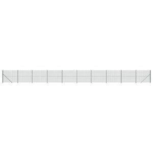 vidaXL Cl&ocirc;ture en treillis m&eacute;tallique avec bride vert 2x25 m