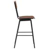 vidaXL Mobilier de bar 3 pcs Acier Marron Noir