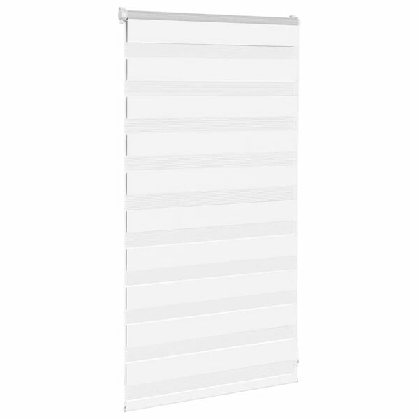 vidaXL Store z&egrave;bre blanc 85x100 cm largeur du tissu 80,9 cm polyester