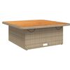 vidaXL Ensemble &agrave; manger de jardin coussins 4 pcs beige r&eacute;sine tress&eacute;e