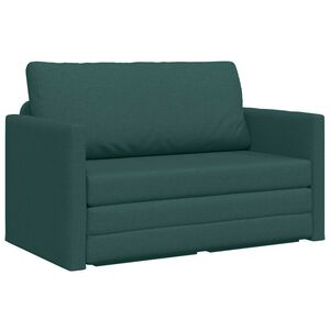 vidaXL Canap&eacute;-Lit Vert fonc&eacute; 124 x 71 x 78 cm tissu