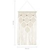 vidaXL Cintre mural en macram&eacute; 40x80 cm Coton