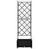 vidaXL Cache-pot de jardin Noir 40 x 40 x 125,5 cm Acier