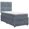 vidaXL Lit boxspring avec matelas Gris fonc&eacute; 80 x 200 cm Velours