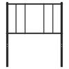 vidaXL T&ecirc;te de lit m&eacute;tal noir 80 cm