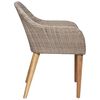 vidaXL Ensemble &agrave; manger de jardin 3 pcs Marron