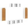 vidaXL Meuble TV 5 pcs Blanc brillant