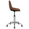 vidaXL Chaises pivotantes &agrave; manger lot de 2 marron tissu