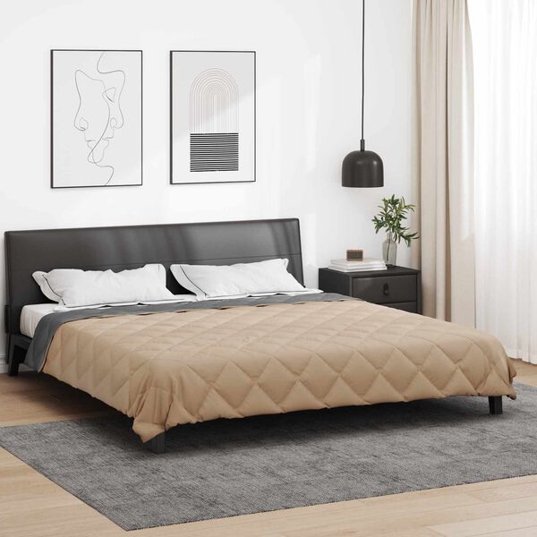 vidaXL Duvet complet toute l'ann&eacute;e Anthracite et Taupe 220 x 200 cm