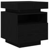vidaXL Cabinet de chevet avec tiroir Ch&ecirc;ne noir 40 x 39 x 48,5 cm