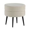 Venture Home Pouf Pot 40x40x40 cm Velours Noir et beige clair