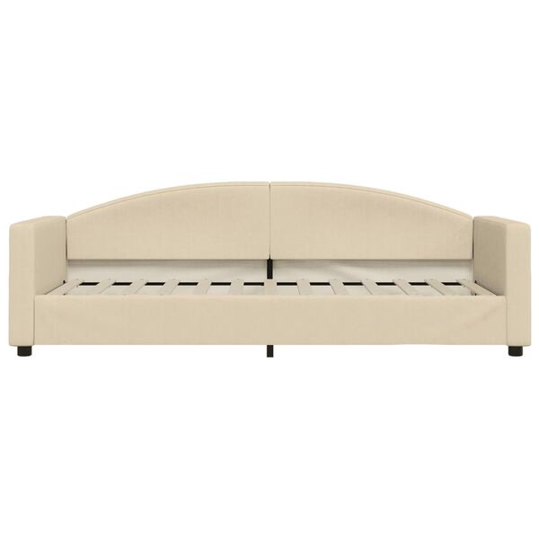 vidaXL Lit de jour avec matelas cr&egrave;me 80x200 cm tissu