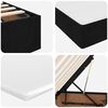 vidaXL Lit avec rangement et matelas Noir 180 x 200 cm Polyester