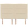 vidaXL T&ecirc;te de lit LED avec des lumi&egrave;res &agrave; LED Cr&egrave;me 144 cm Polyester