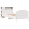 vidaXL Lit biblioth&egrave;que sans matelas blanc 90x200cm bois de pin massif