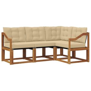 vidaXL Ensemble de canap&eacute;s d'ext&eacute;rieur 4 pc Naturel et Beige