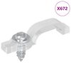 vidaXL Clips de bande LED 23,8 mm 12 pc Transparent Plastique et fer